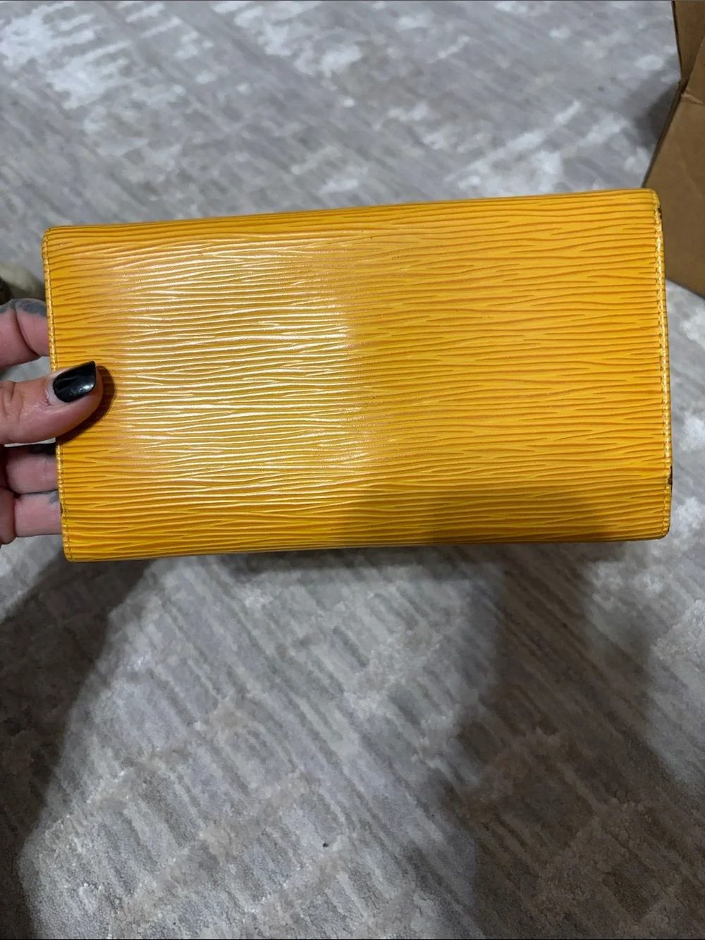 Louis Vuitton Yellow Epi Leather Folded Wallet